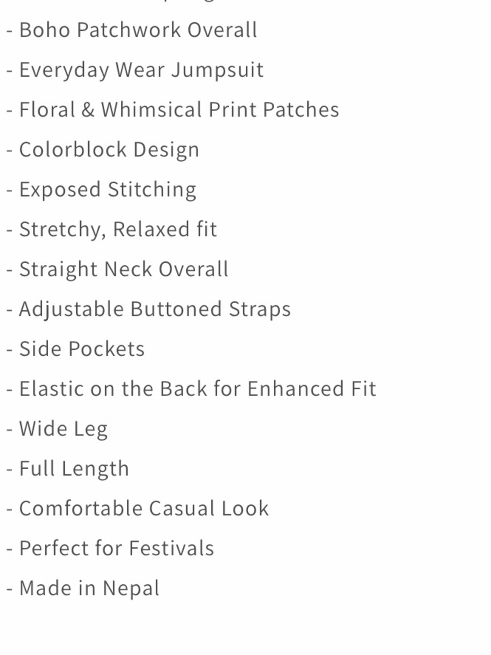 Colorful Boho Patchwork Overalls - Picture 6 of 6